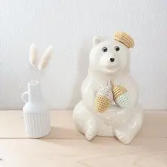 しろくま貯金箱　秋の小物2点セット