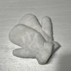 ホワイト　もふもふミトン