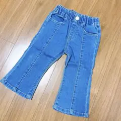 デニムブルー フレアパンツ 90cm