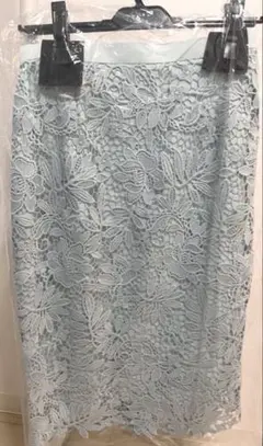 JUSGLITTY　ライトブルー レースタイトスカート サイズ2