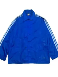 60s デサント製 adidas コーチジャケット 3ライン ブルー 西ドイツ