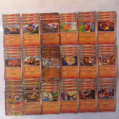 44)ポケモンカード 　炎タイプ　デッキ進化ライン まとめ売80枚♥オマケ付