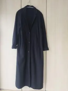 【cinq symphonie】 ウールロングチェスターコート(ネイビー)