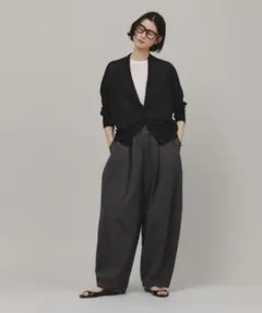 値下⭐︎定番 Curensology コットンリネンドロストパンツenfold - メルカリ