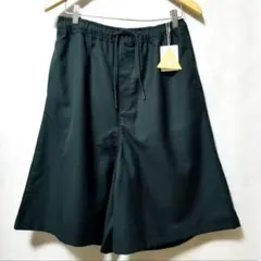 新品　ワイドシルエット　ハーフパンツ　ストリート系　メンズ　L　黒色