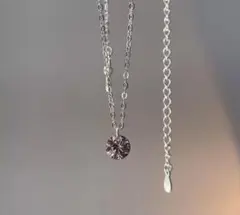 【未使用】925銀ネックレス　ピンクジルコニア　匿名配送