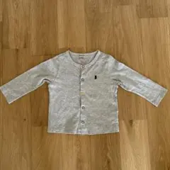 ミキハウス　グレーの長袖カーディガン 80-90サイズ