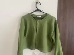 グリーン 長袖 カーディガンのサムネイル