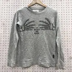 平成 Y2K 00’s ロック古着 英字 スカルハンド キラキラ デコ ロンT