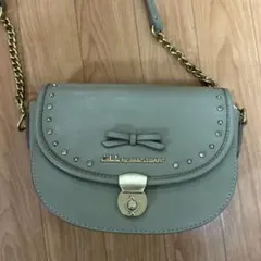 JILLbyJILLSTUARTライトグリーン リボンスタッズ ショルダーバッグ