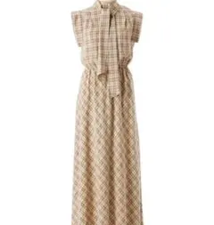 COCO DEAL ココディール チェックバイアスブラウジングワンピース