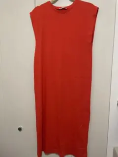 ZARA ノースリーブワンピース レッド Mサイズ
