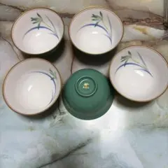 香蘭社 湯呑み 5客 エメラルドグリーン