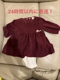 petit main プティマイン　コーデュロイ ワンピース ロンパース70 冬