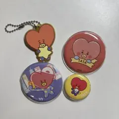 BTS テテ V テヒョン BT21 TATA 缶バッチ・キーホルダー4点セット