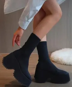 shein ブーツ ブラック JP24 CN38