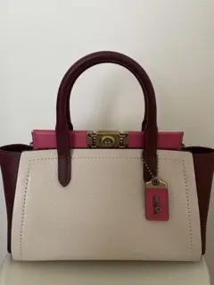 レディースレザー バッグ ベージュ ピンク バーガンディ
