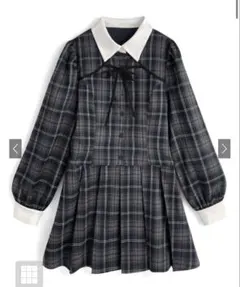 GRL チェック柄プリーツミニワンピース[dk1587]