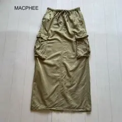 MACPHEE コットンレーヨンモールスキン ロングスカート 34のサムネイル