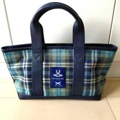 トートバッグ　ウール素材　チェック柄　秋～春向き
