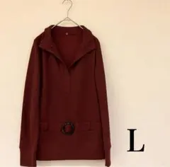 ★ニットカットソー　ボルドー