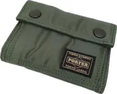 美品/PORTER/タンカー/財布/吉田カバン/ウォレット/MA-1/グリーン