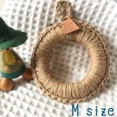ドーナツ鍋敷M ストウブ グラタン 鉄瓶 キャンプ 北欧 革タグ ハンドメイド
