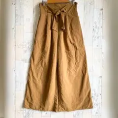 美品　ショコラフィネローブ　レディースガウチョ　ワイドパンツ　ウエスト後ろゴム