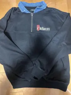 Chilaxxx ブラック スウェット ジップアップ