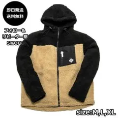 B-フォロー割■秋冬 シープボア フード パーカー ツートン②/M アウター