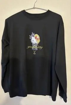 黒 ロンT Lヨシキティ YOSHIKITTY X JAPAN 長袖 刺繍