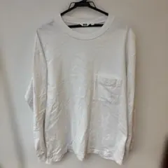 UNIQLO U ホワイト ロングスリーブカットソー XL