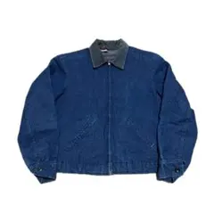 BIGBENデニムジャケット　デニムブルー ジップアップジャケット　短丈 セットアップ可能】オーバーサイズジップアップストレッチデニム