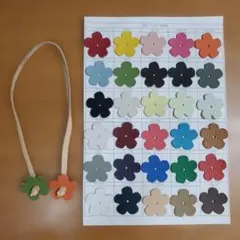 クリームカンパニー レザー 色見本 モチーフ 手芸 飾り 花 フラワー カラフル