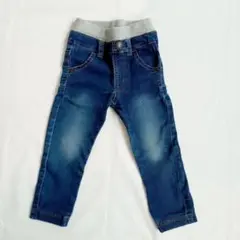 95 ストレッチデニム ネイビー パンツ ウエストリブ ボトムス