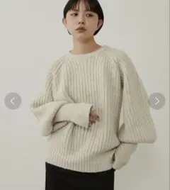 Aunt Marie's フィンガーホールロングアームニット　ニットセーター