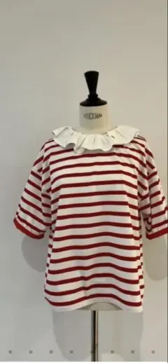 half sleeve cloud frill border topsのサムネイル