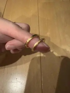 サージカルステンレス　リング　2本セット　4号