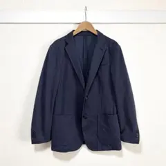 UNIQLO 感動ジャケット ネイビー テーラード メッシュ 羽織 仕事 通勤のサムネイル
