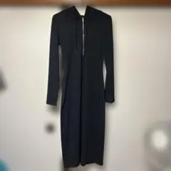 Dazy フード付き黒ロングワンピース ゆったり