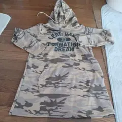 迷彩柄 フード付きパーカー M-L