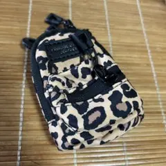 ミニポーチ コインケース 小物 小銭 カギ イヤホン入れ ひも付き ヒョウ柄