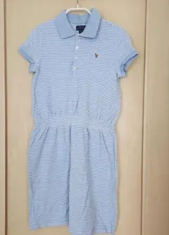 美品　POLO Ralph Lauren 半袖ワンピース 水色　150㎝