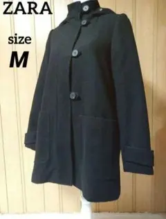 ZARA フード付き ダッフルコート