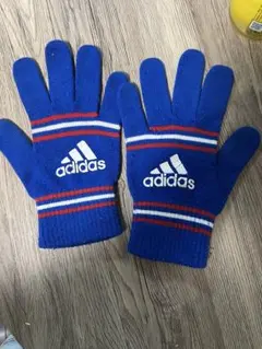 最終値下げでしました！adidas 青 手袋