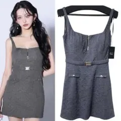 ROBEdeFLEURS ローブドフルール グロッシー ミニドレス キャバドレス