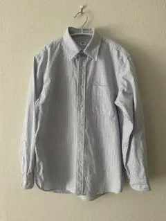 UNIQLO・青と白のストライプ 長袖シャツ ・Sサイズ
