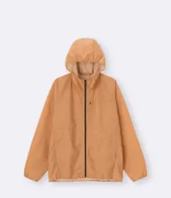 新品 GU ポケッタブルライトナイロンブルゾン オレンジ L