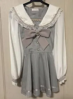 LIZ LISA リボン付きストライプ柄セットアップ