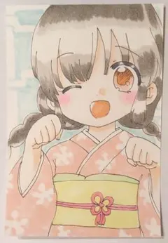 手描きイラスト　女の子